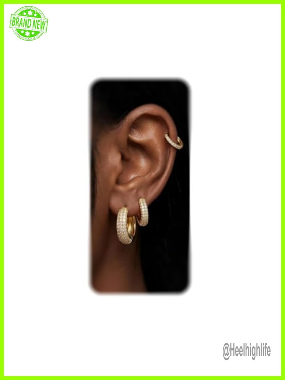 14K Gold Plated Hoop Earrings 3 Pairs Hypoallergenic Tarnish Resistant